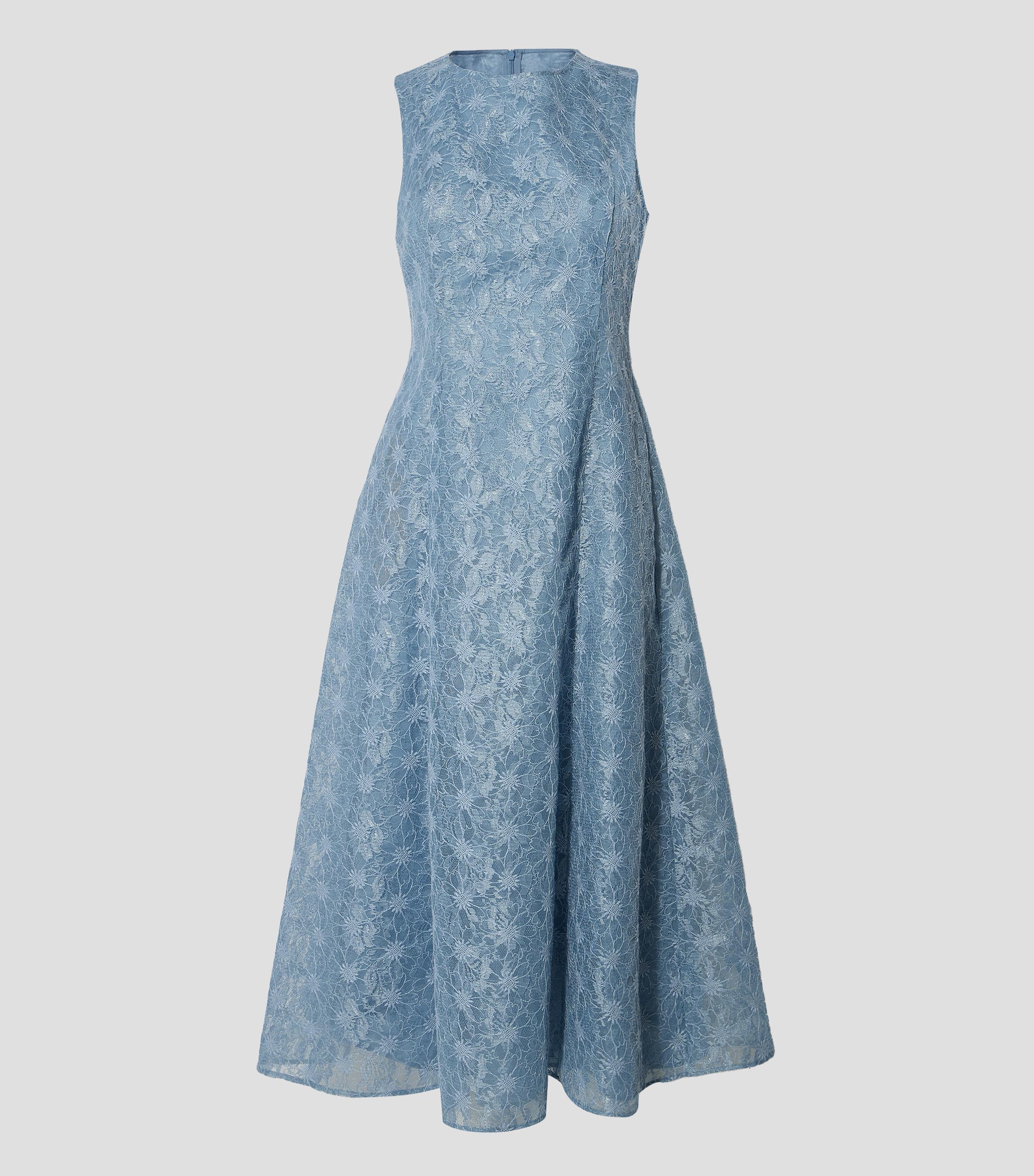 Vestido largo con bordado Mujer